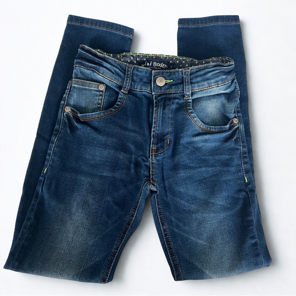 Mini Boden Classic Indigo Boys Stretchy Skinny Jeans Size 9Y
